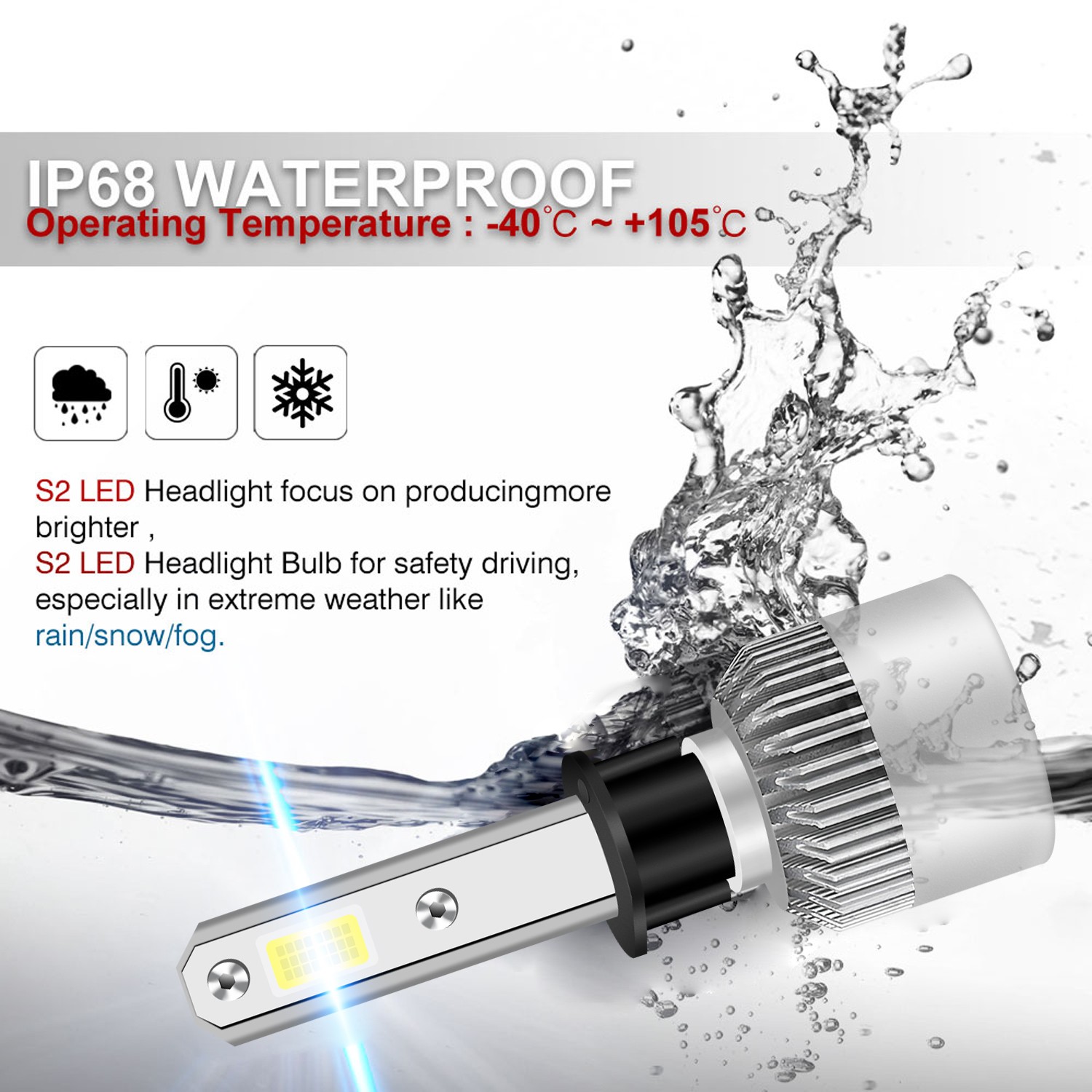 6x Combo H1+H11+H11 6000K LED Headlight High Low Beam Lamp Fog Light Bulbs Kit