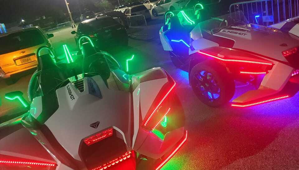 16PCS Triple Row 1/2/3/4/5/6.5FT Treble LEDs CHASING Slingshot Hood Light Strips