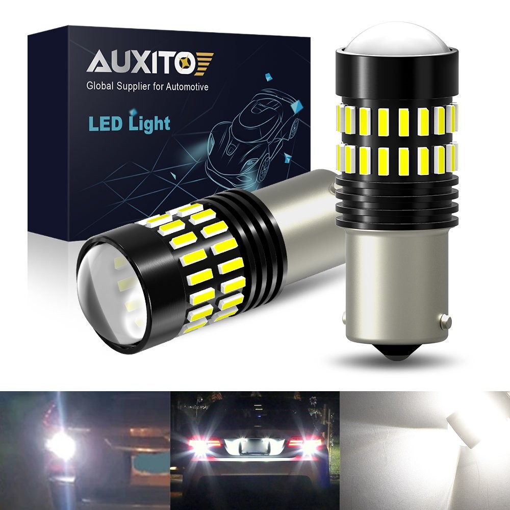 AUXITO 7506 1156 LED Reverse Backup Light Bulbs White 6500K Canbus Error Free 2x