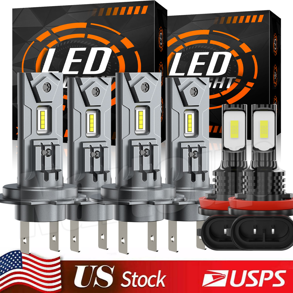 For BMW 328i 2007-2016 6x Bulbs LED Headlights Hi/Low Beams + Fog Lights 6000K