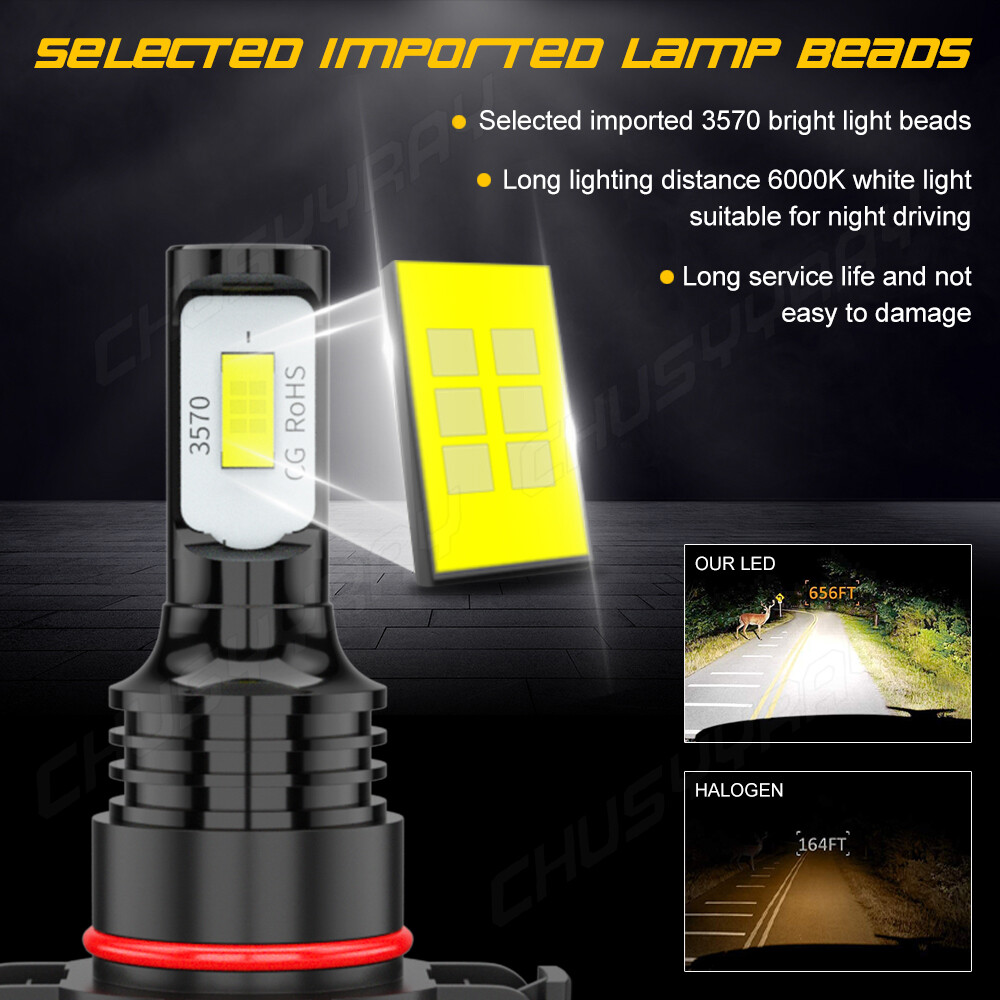 NEW 75W CSP LED Fog Lights For Chevy Tahoe 2007-2015 6000K White Bulbs Lamps