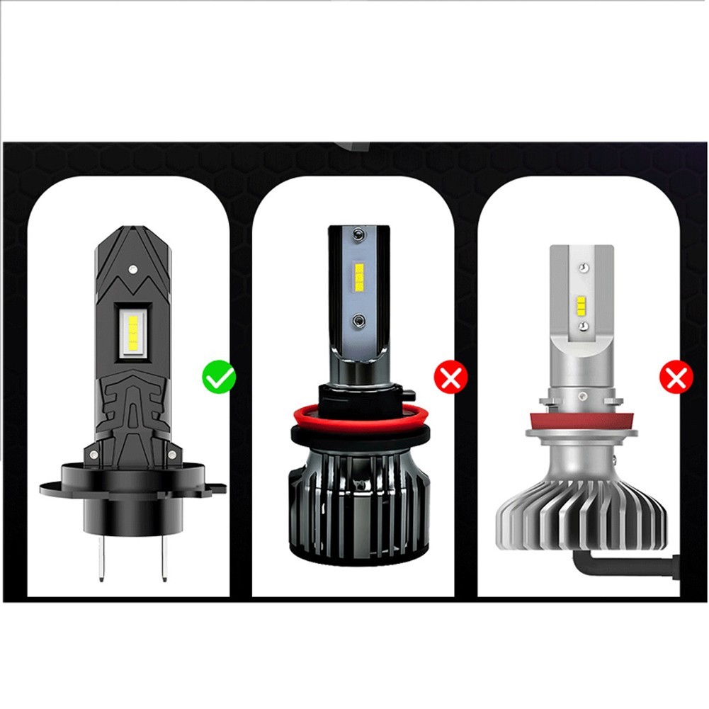 None LED Bulbs Headlight Car 10-16V 2 Pcs/Set 50W H7 LED Headlight Bulbs