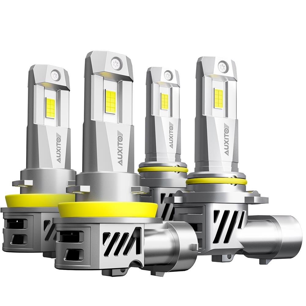 AUXITO Combo 9005 9006 H11 LED Headlight Bulbs High Low Beam 6500K Super Bright