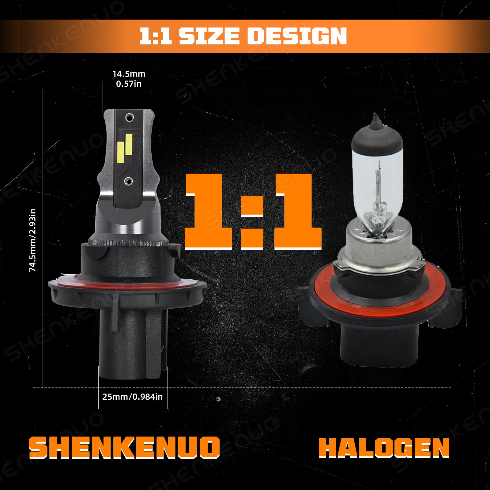 H13/9008 9145 LED Headlight Fog Light Bulbs For RAM 1500 2500 3500 2011-2012