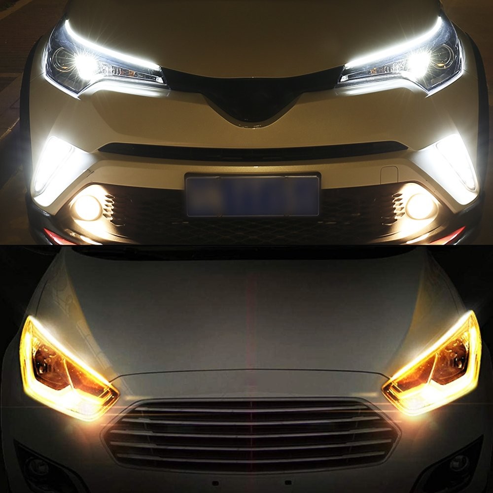 Car Sequential LED Steering Strip Light Bar Signal Turn White Amber Switchback A