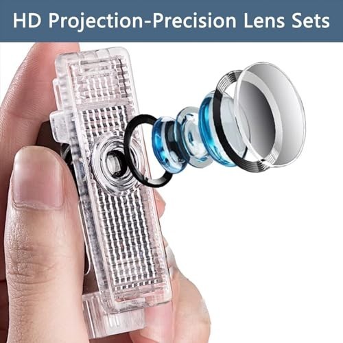 2Pcs LED Door Light Projector HD Ghost Shadow Laser Puddle Lamps Dual Interface