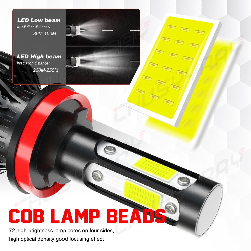 For GMC Canyon 2015 2016 2017 2018 – H11 LED Headlight Bulbs Kit Low Beam