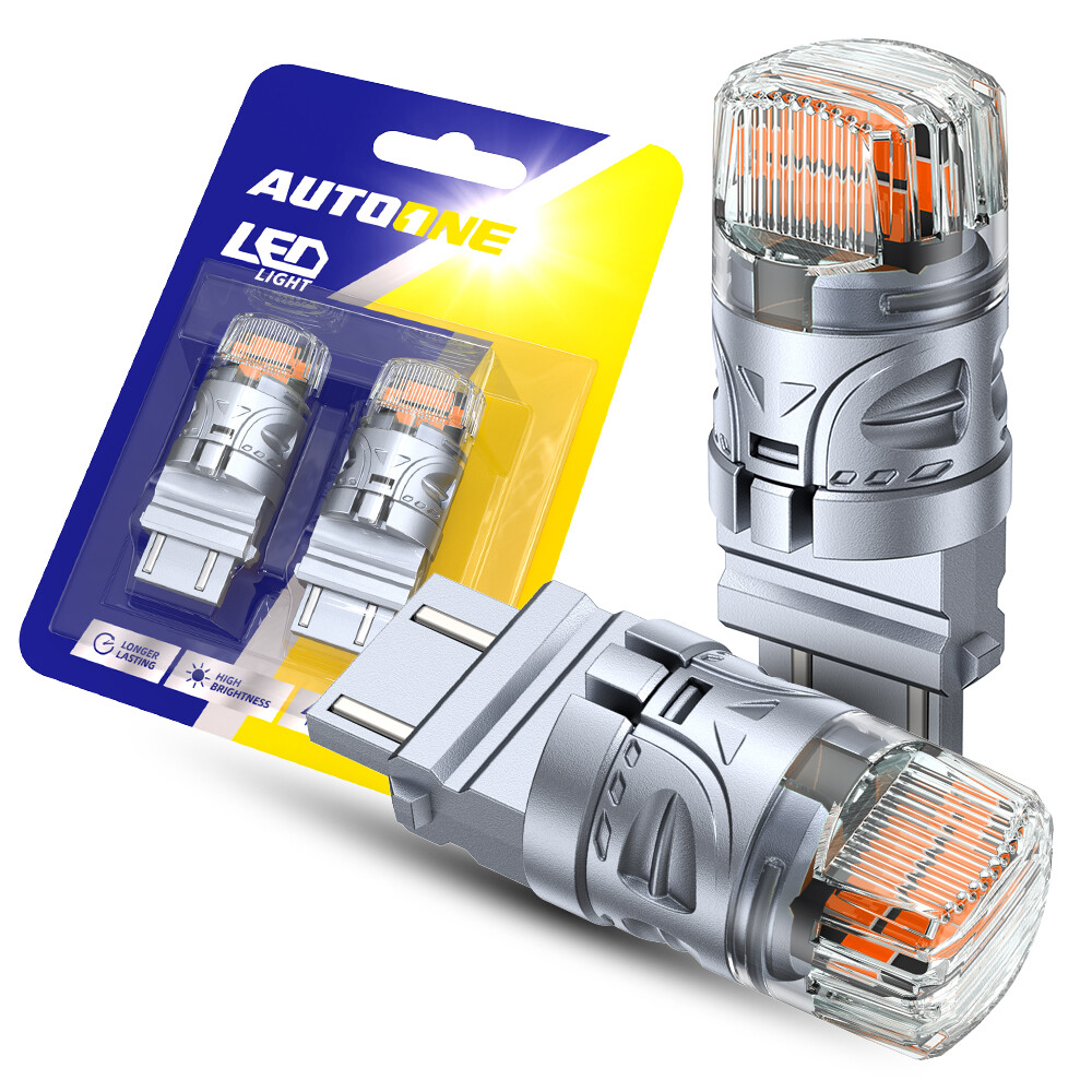 CANBUS 3157 3156 LED Bulbs Amber Yellow with Built-in Resistor Turn Signal Light