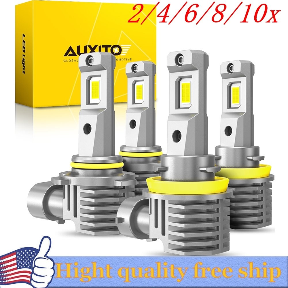 4/8X 9005 H11 Combo LED Headlight High Low Beam bulb Kit 6500K Super WhiteBright