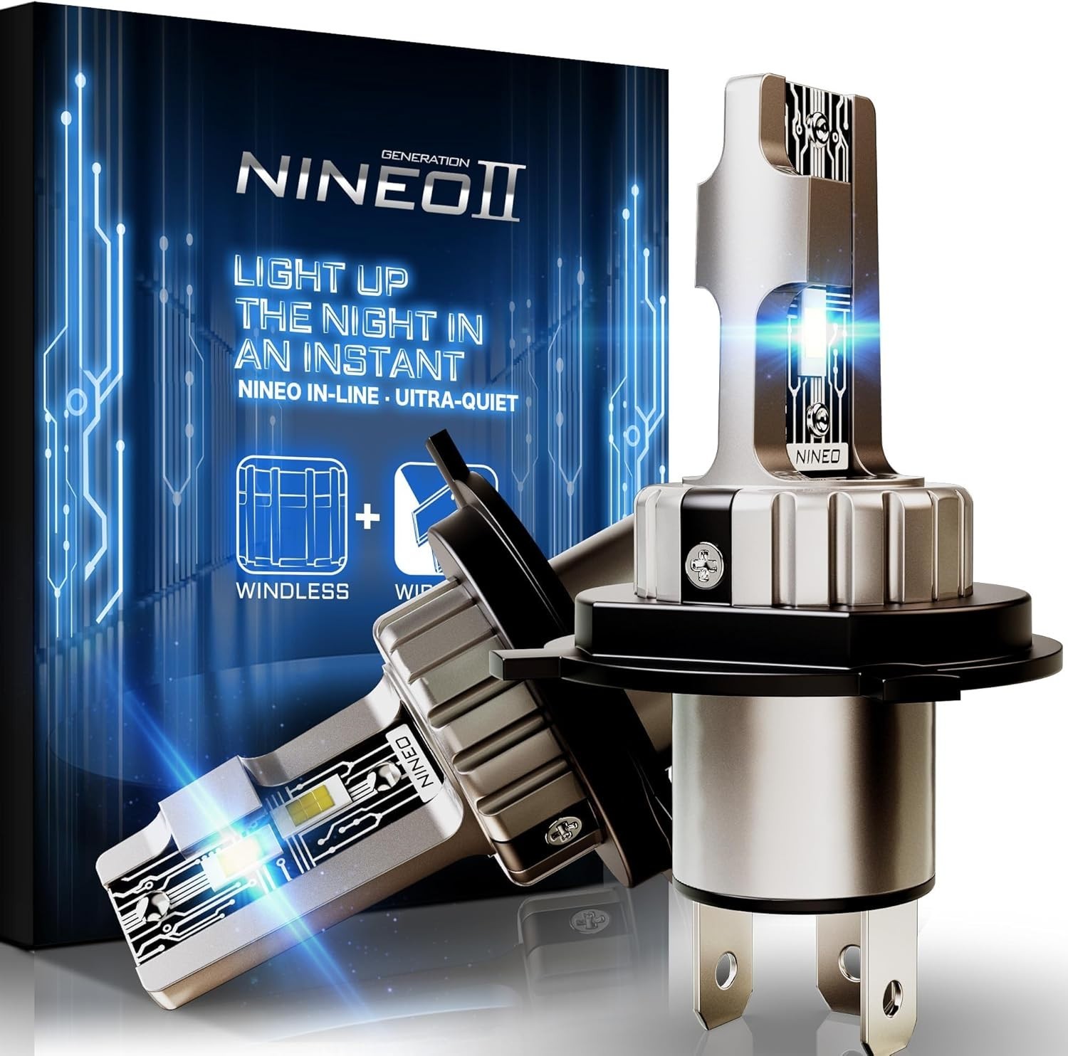 High-Performance H4 9003 Fog Lights – Easy Plug & Play, 50000 Hours Lifespan