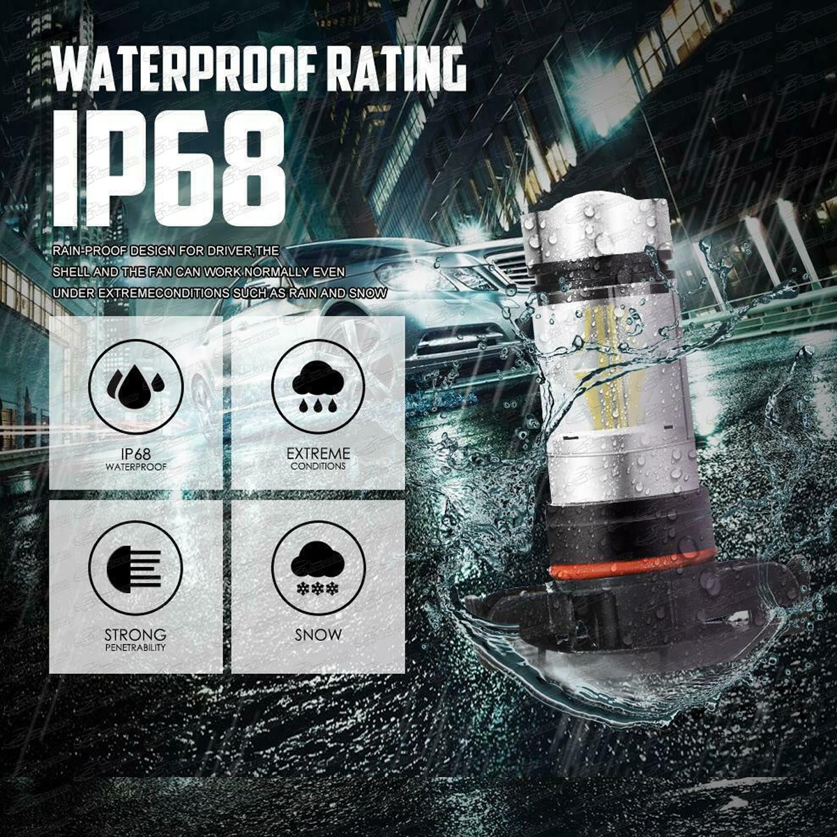 For GMC Sierra 1500 2500HD 3500HD 2008-2019 LED Fog Light Bulb 5202 6000K White