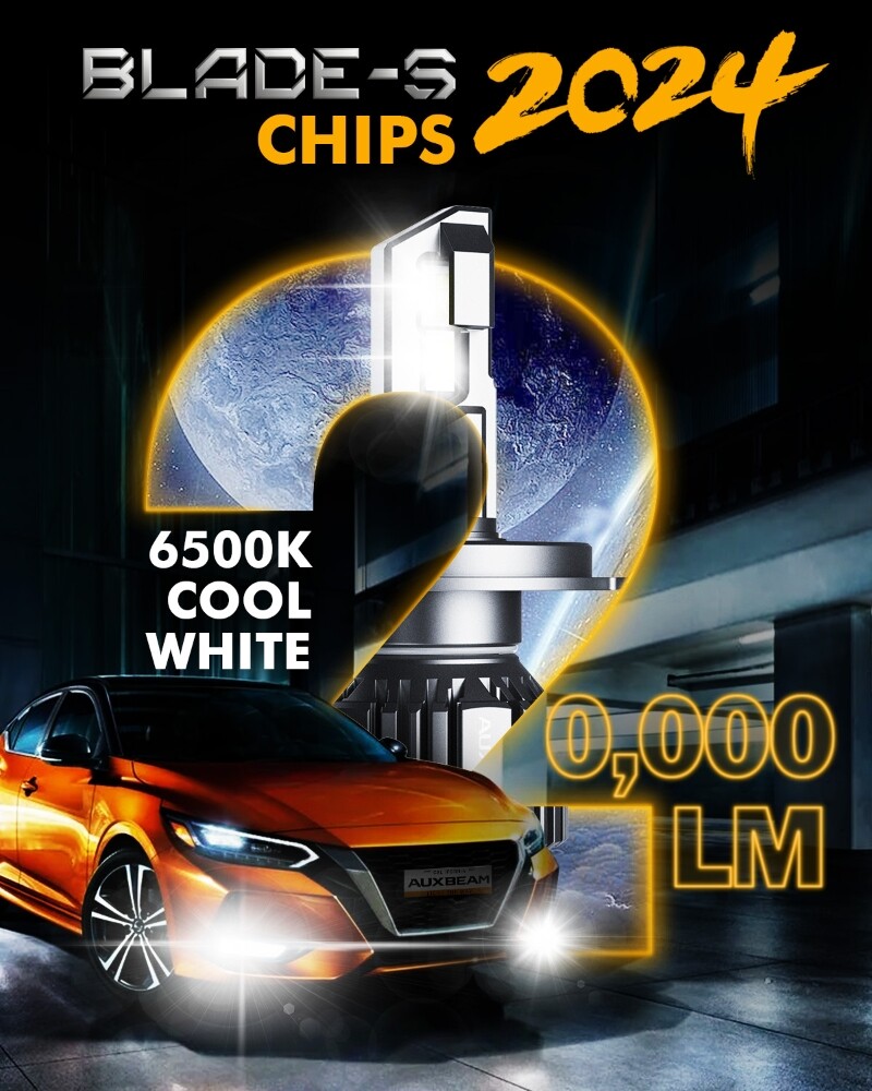 AUXBEAM Super White H4 9003 LED Headlight Kit Bulbs High Low Dual Beam 20000LM