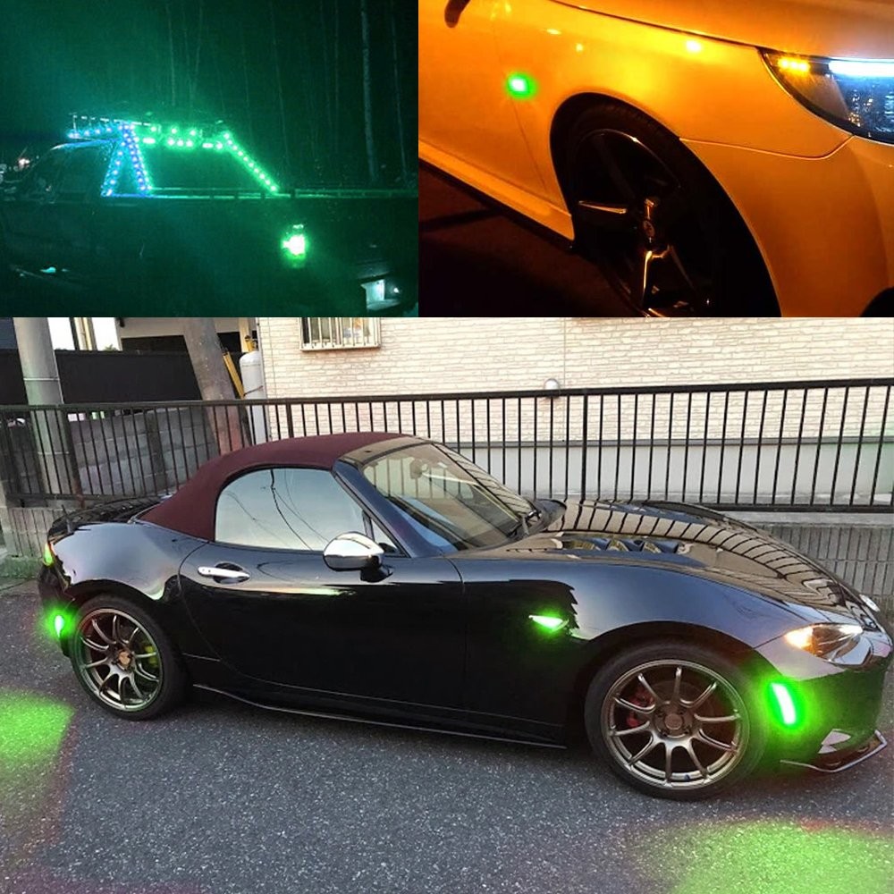 Green Round Marker Lights 3/4″LED Truck Trailer 12V Bullet Side Clearance Light