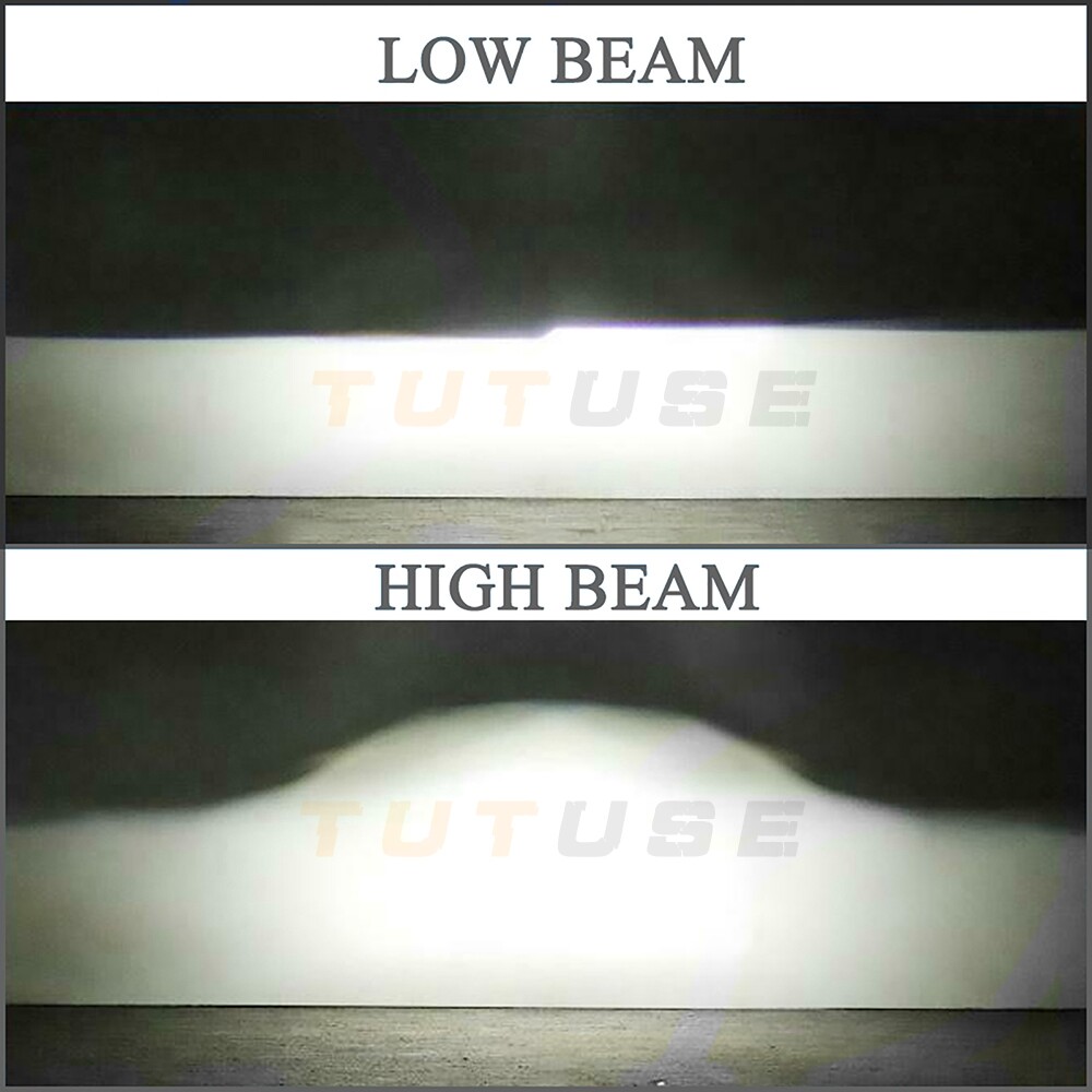 Mini Headlight 2.5 inch Bi LED Projector Lens+Silver Shrouds Retrofit Universal