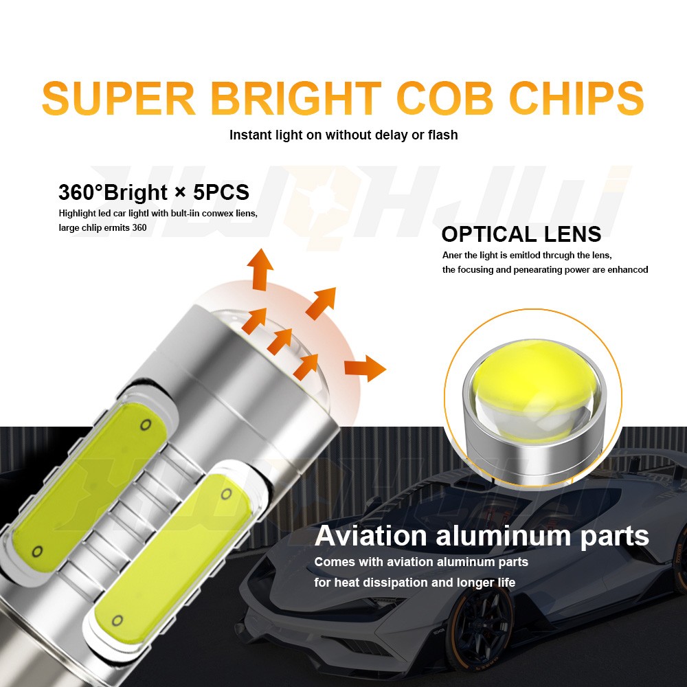 1156 LED Bulbs White High Power COB Chips 360° Illumination