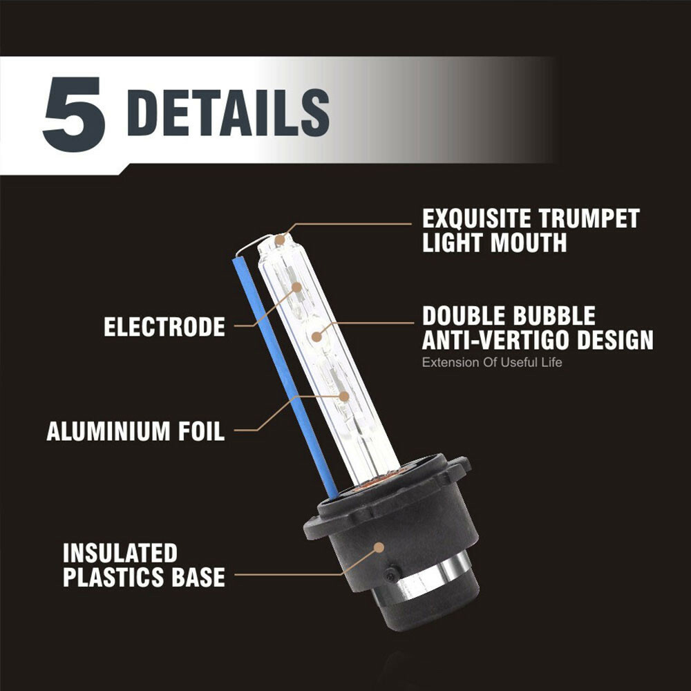 8000K Ice Blue D2S D2R D2C HID Xenon Bulbs Factory OEM Replacement Headlight Kit