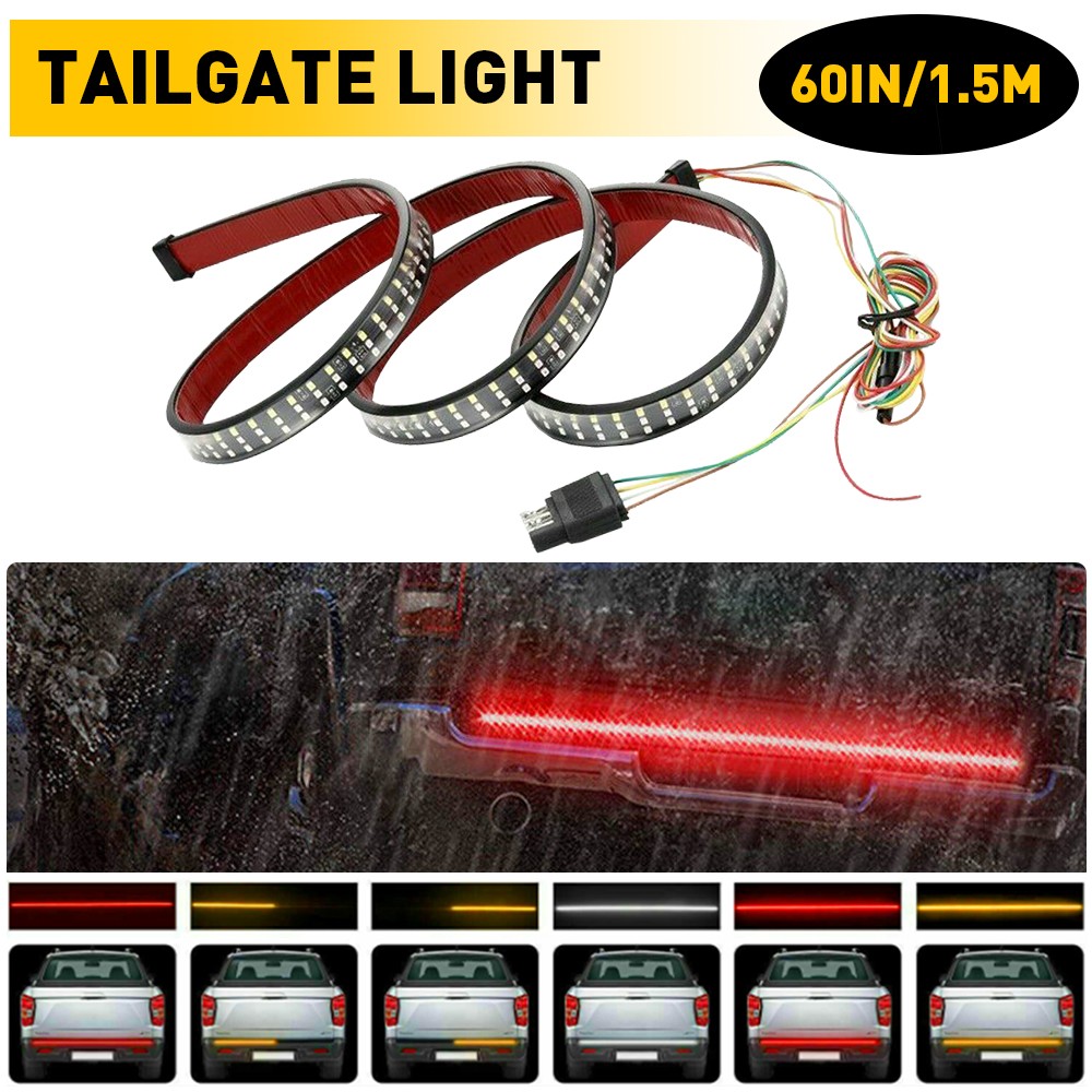 60″ 3Row 432 LED Strip Tailgate Light Bar Truck Reverse Brake Signal Tail Lamp C