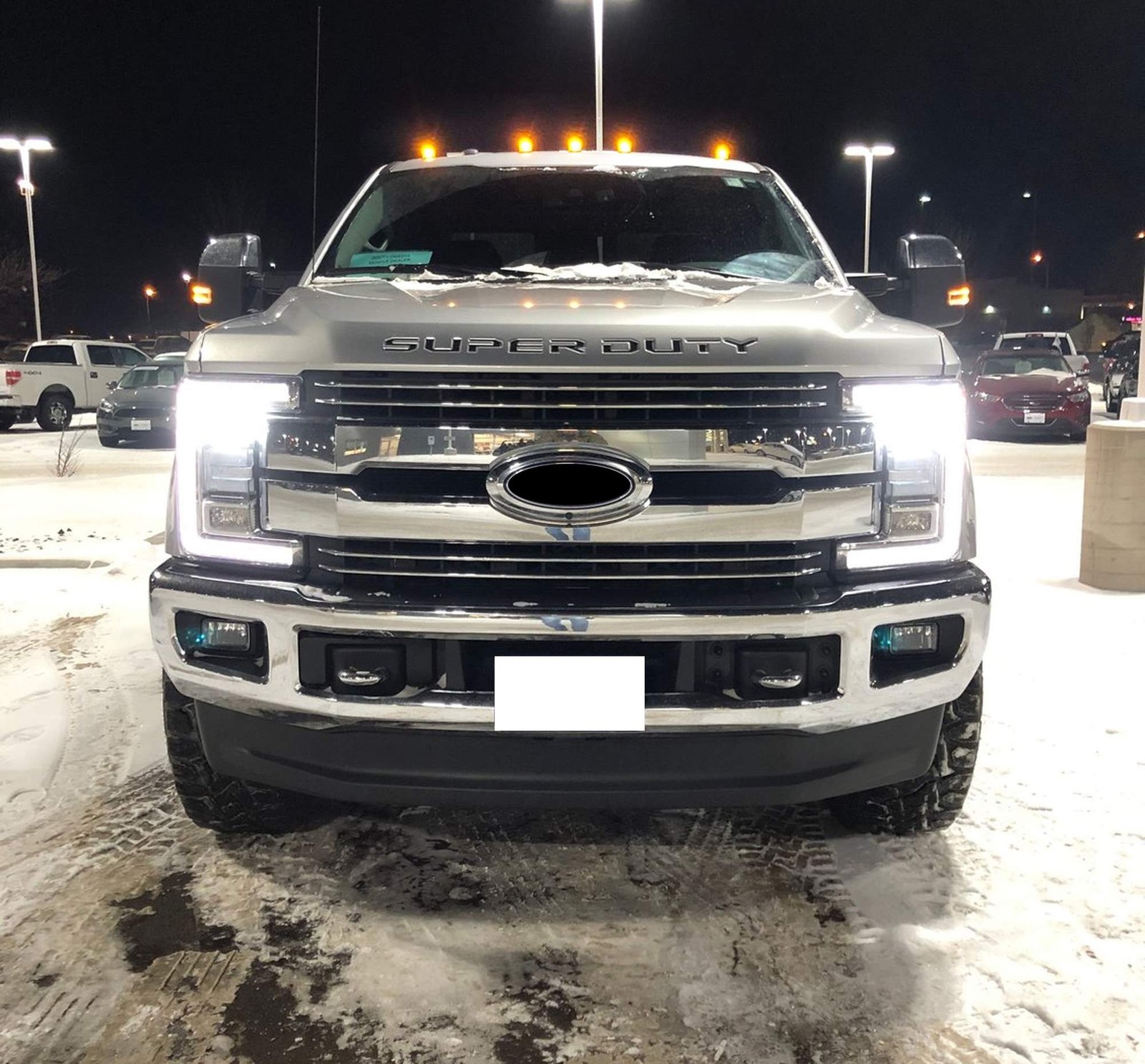 Direct Fit 5pc Smoked Lens Amber LED Cab Roof Light Kit For Ford 17-22 F250 F350