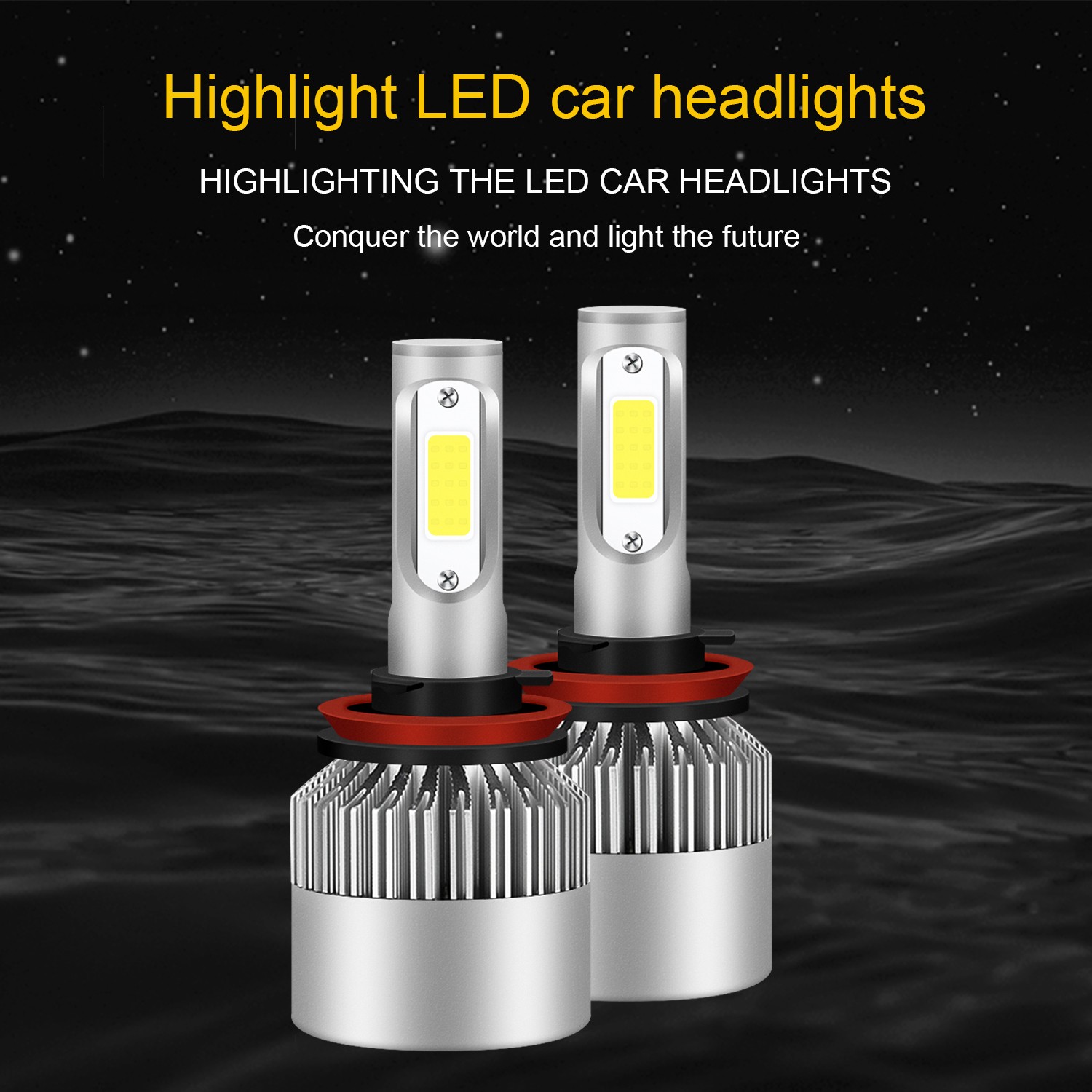 H7+H11+H11 LED Headlights High/Low Beam+Fog Light Bulbs Kit For Ford Fusion 2018